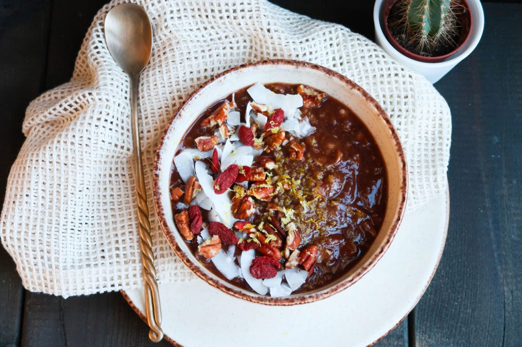Bowl de petit-déjeuner gourmand, exemple d'habitude mise en place pendant le coaching