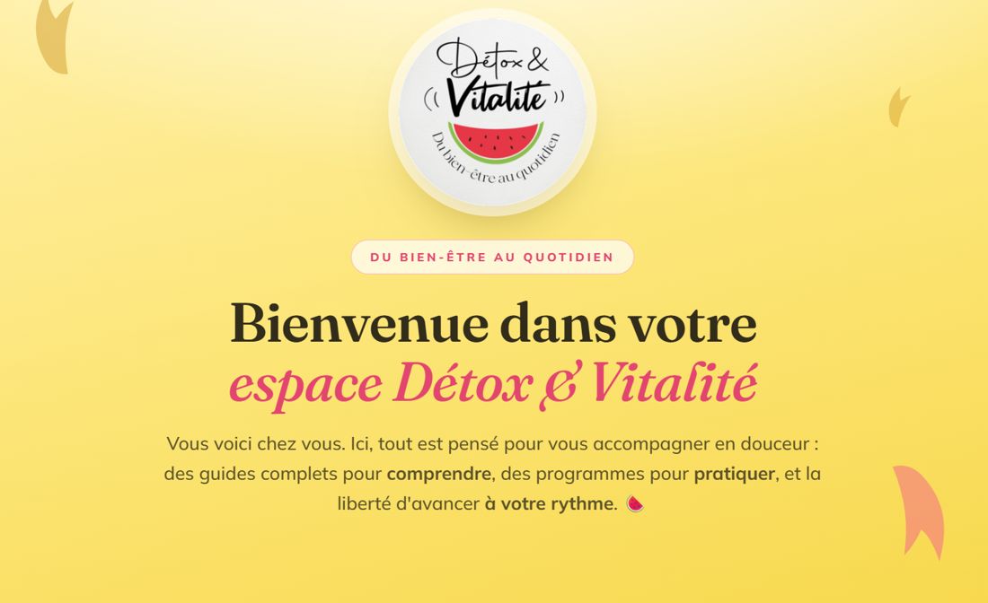 Votre espace en ligne Détox & Vitalité
