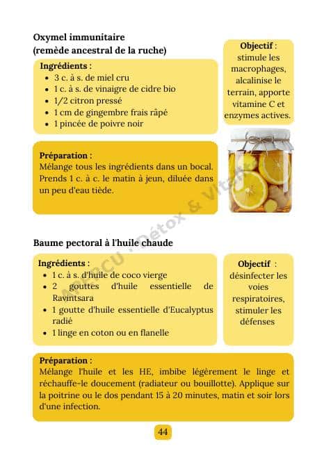 Page intérieure de l'e-book Immunité