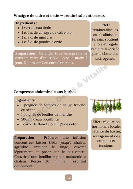 Page intérieure de l'e-book Ménopause