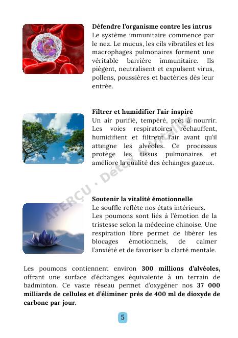 Page intérieure de l'e-book Poumons
