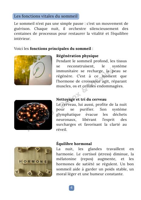 Page intérieure de l'e-book Sommeil