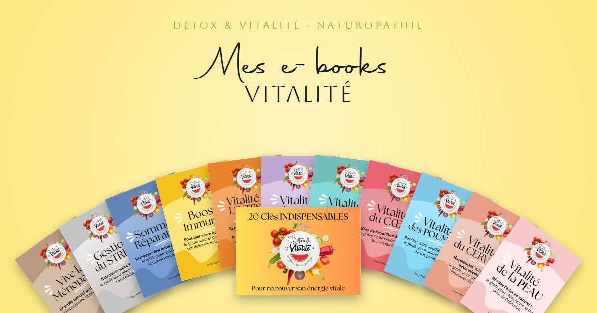 Mes e-books Vitalité, éventail des guides