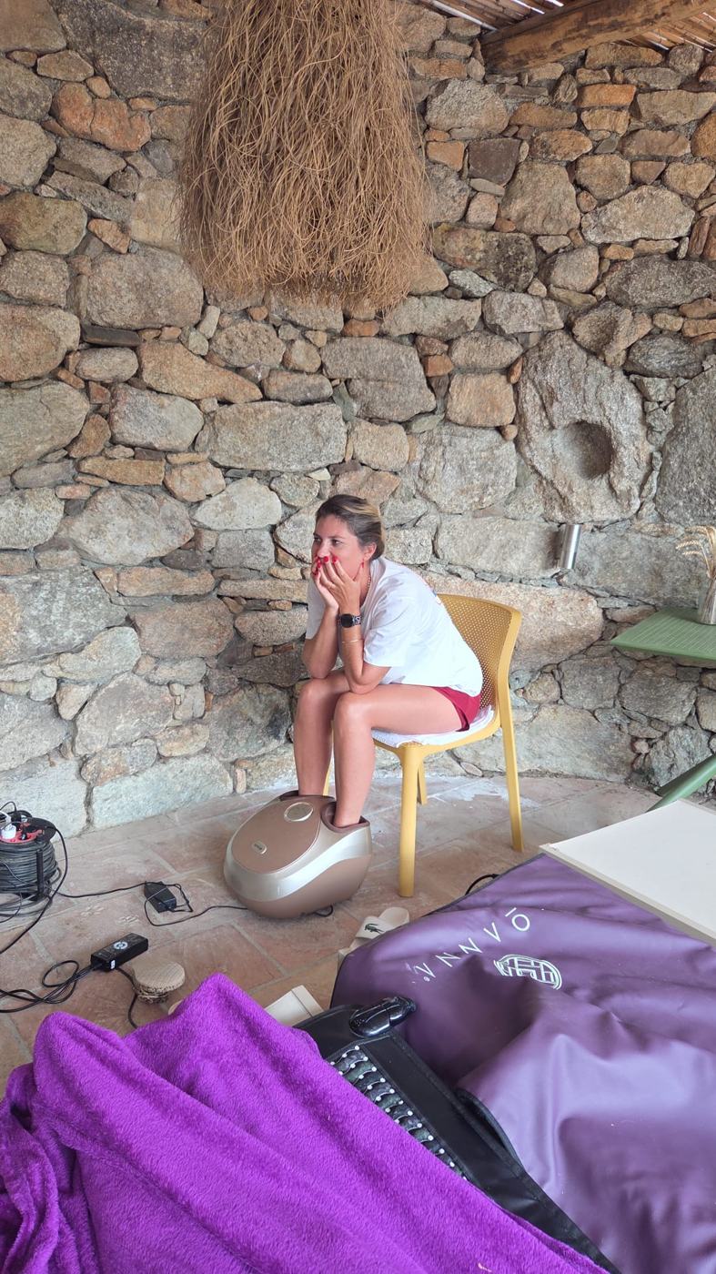 Massage des pieds pendant le séjour